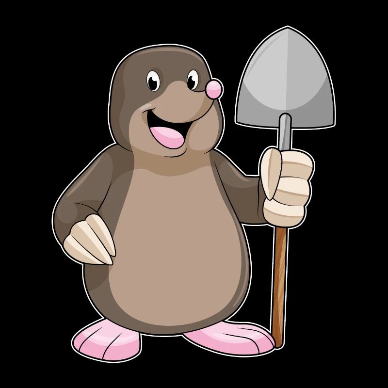 Mole with shovel