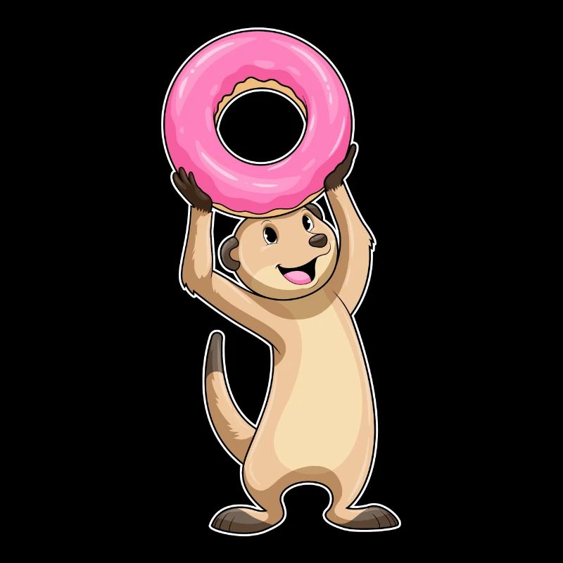 Erdmännchen mit Donut