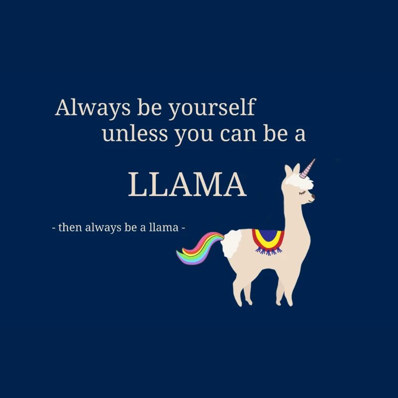 Lama Einhorn mit coolem Spruch