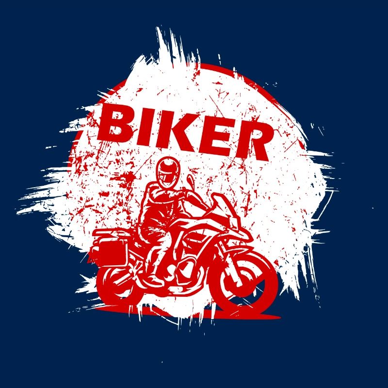 Red Biker Motorcycle Splash Effect