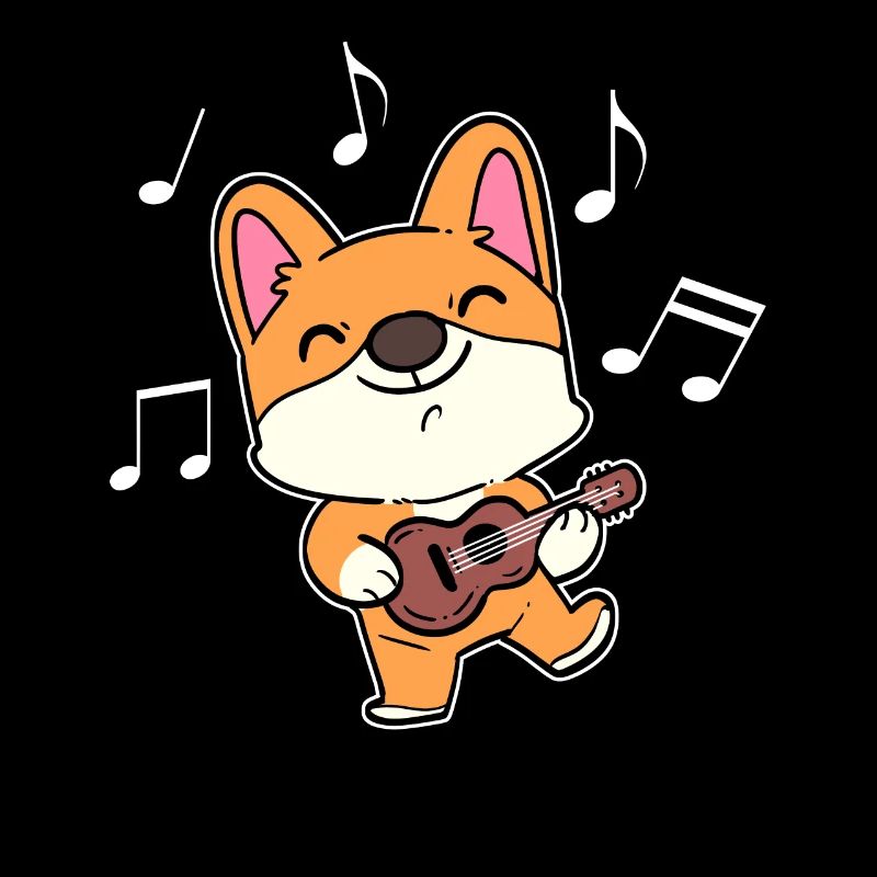 Corgi plays Ukelele Ukelele -Technician