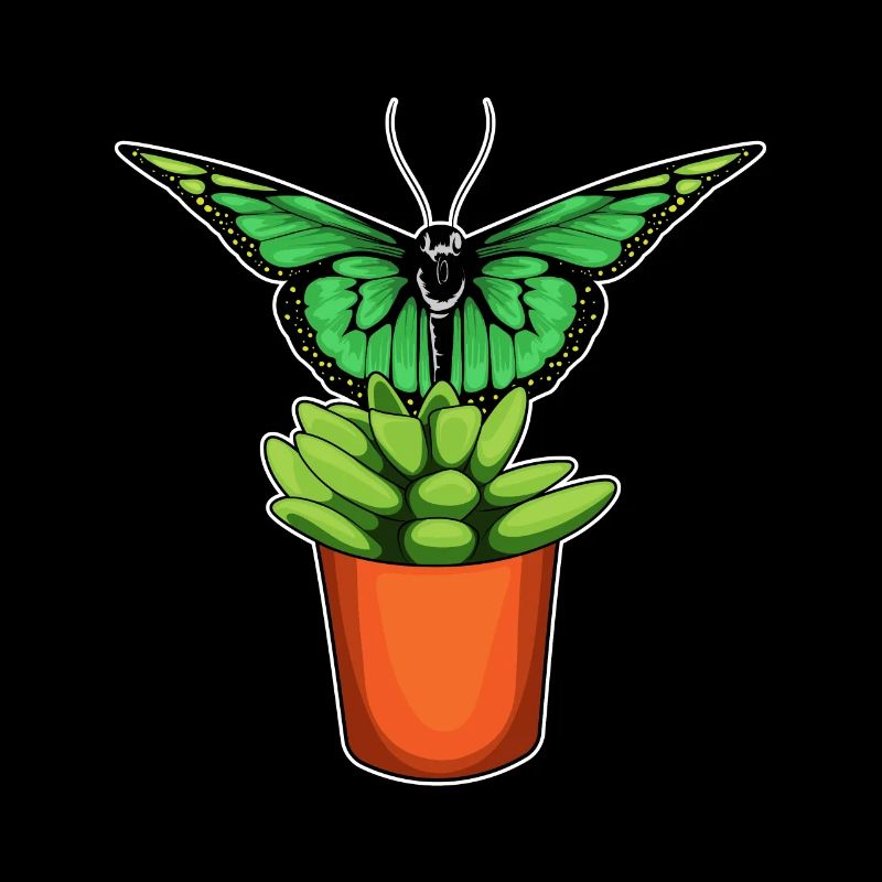 Fleur de pot de fleurs papillon