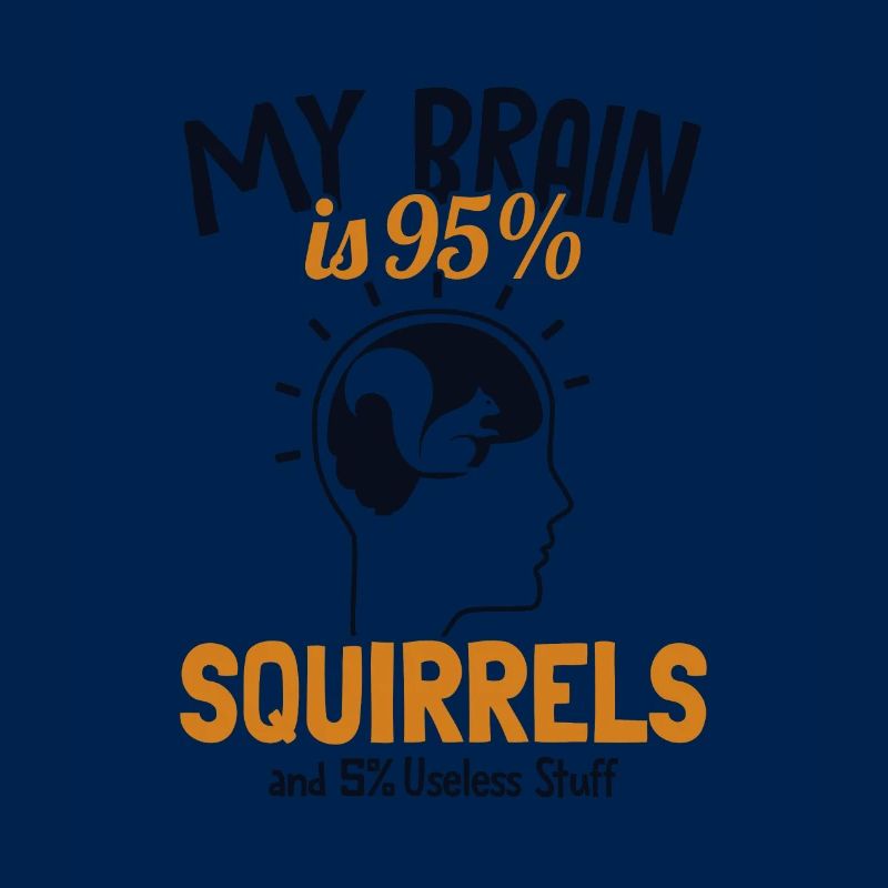 My Brain is 95% Squirrels Grauhörnchen Squirrel