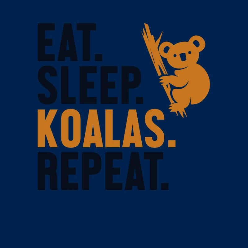 Manger Dormir Koalas Répéter Koalabear Eucalyptus