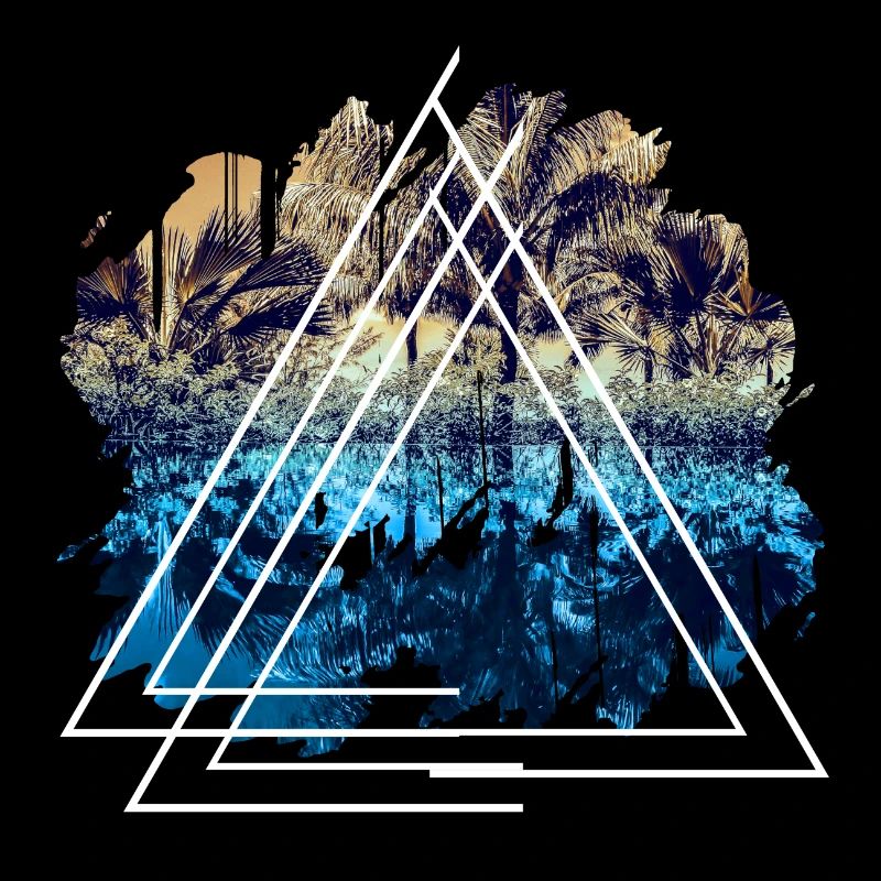 Vacation landscape triangular shape gift