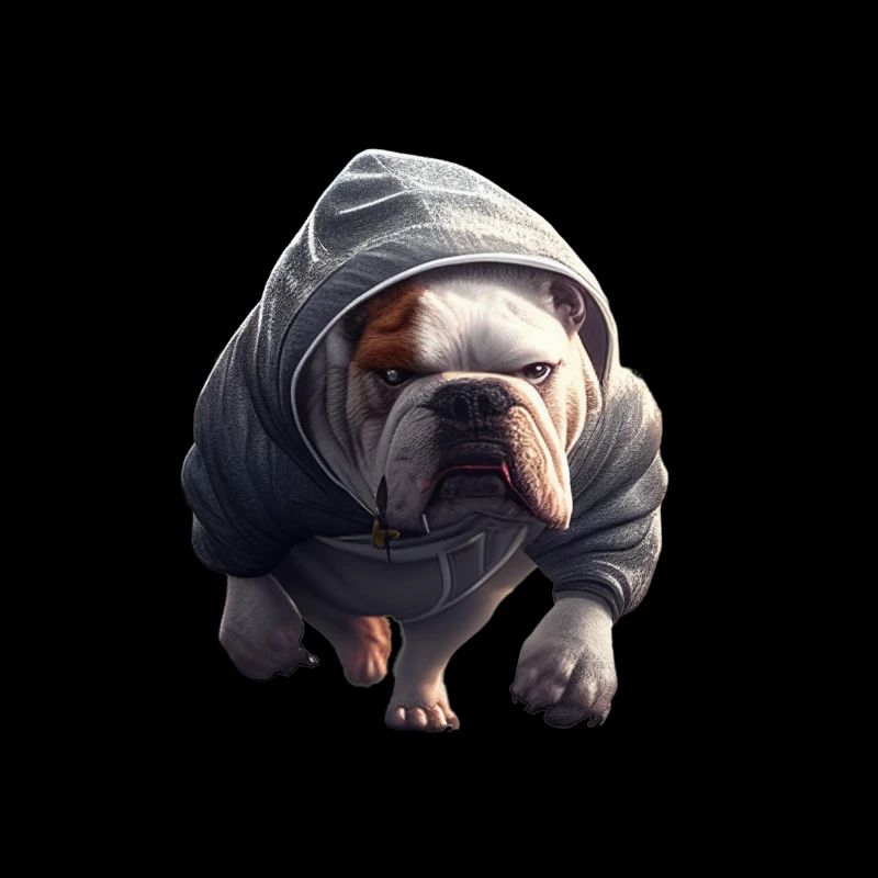 Chien avec sweat à capuche