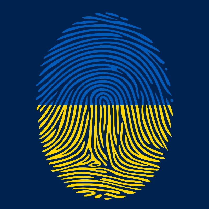 L’Ukraine dans mon ADN avec le drapeau ukrainien