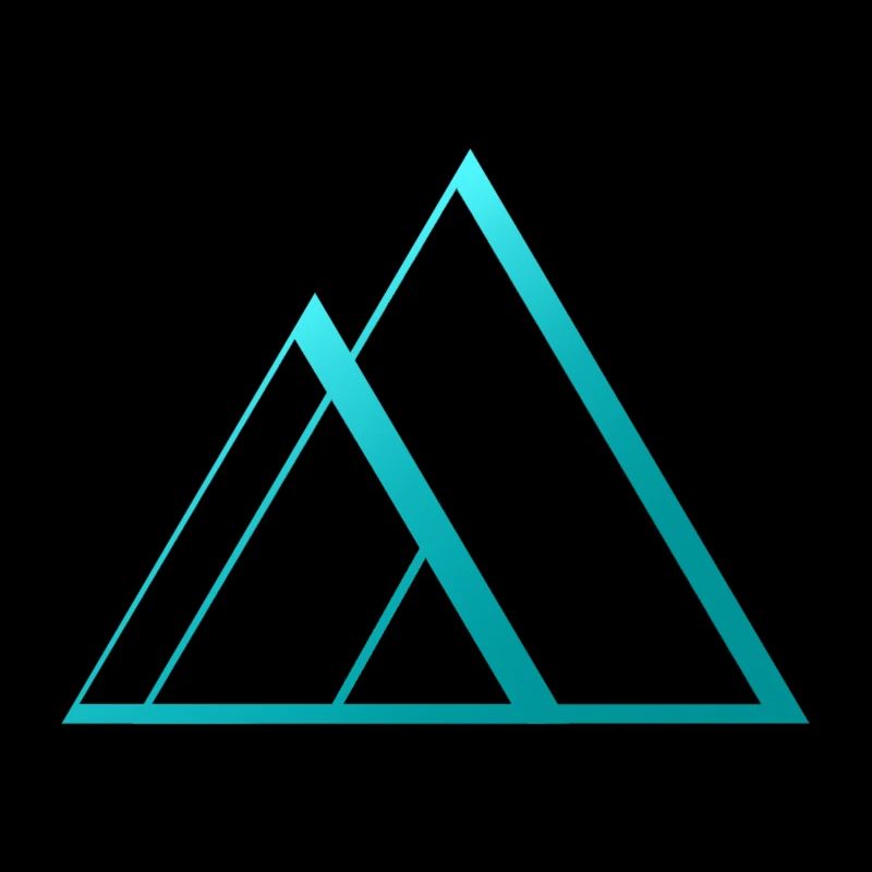 triangles pyramide bleu design