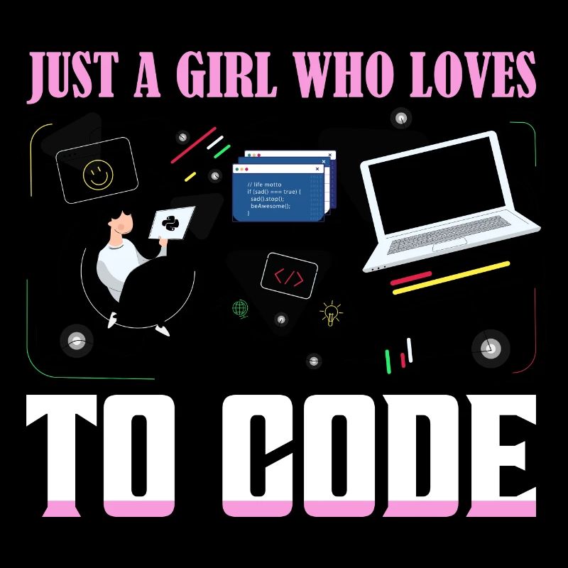 Juste une fille qui aime coder un logiciel de codage