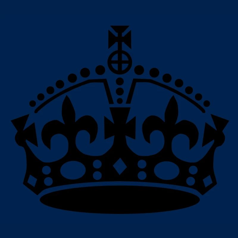 keep calm and carry on crown vector