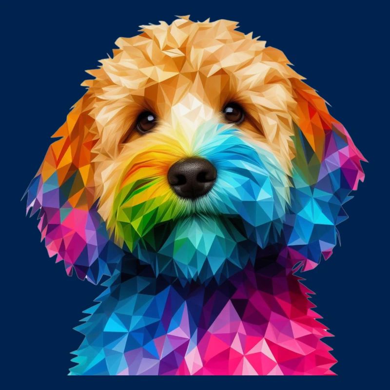 Cockapoo museau de chien géométrique moderne