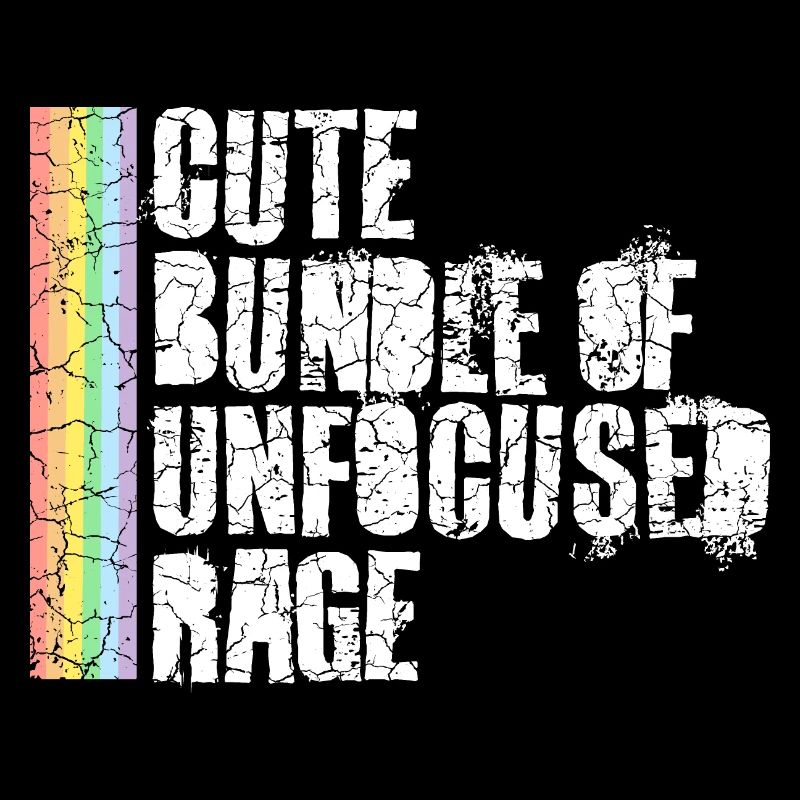 Funny Cute Bundle Of Unfocused Rage Rainbow Goth