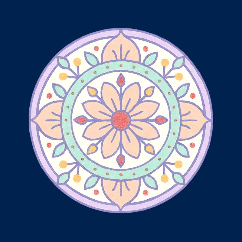 Mandala mit Risographie-Effekt