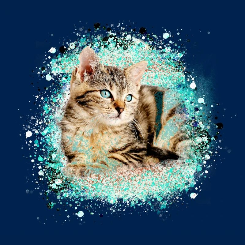 katze, bunt,aquarell, malerei,graffiti,tigerkatze,