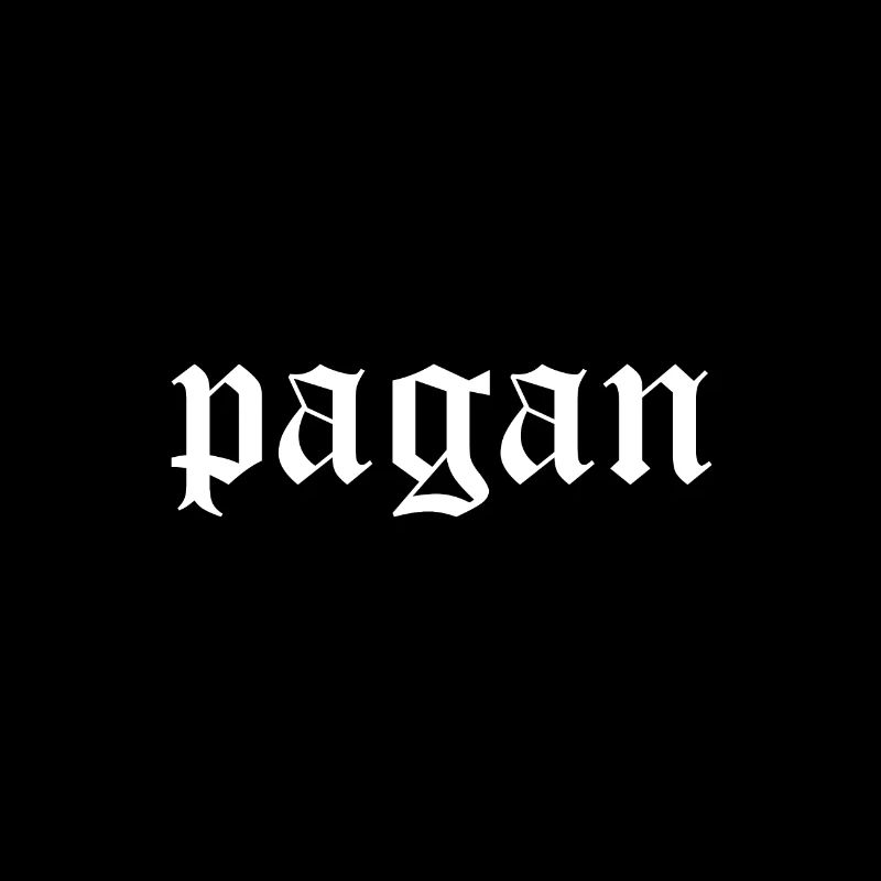 Pagan, Paganism text logo