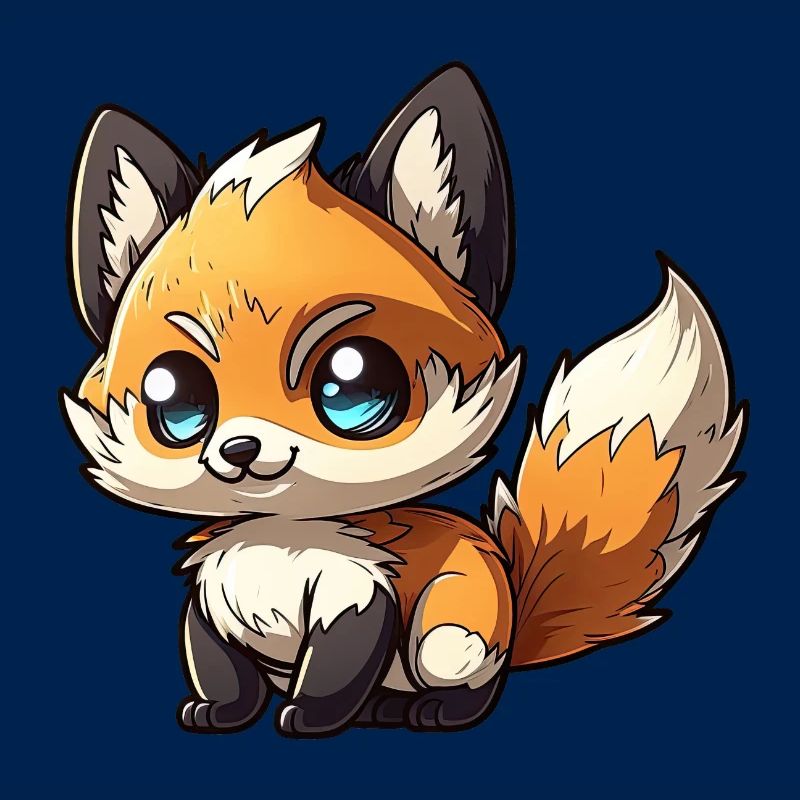 Mignon bébé renard chibi