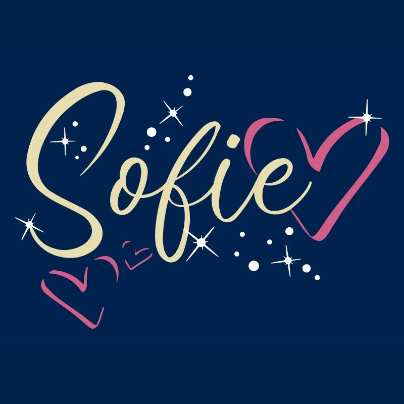 Sofie Nom Prénom Calligraphie Coeur