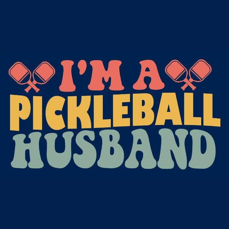 Ich bin ein Pickleball-Ehemann Vintage Groovy