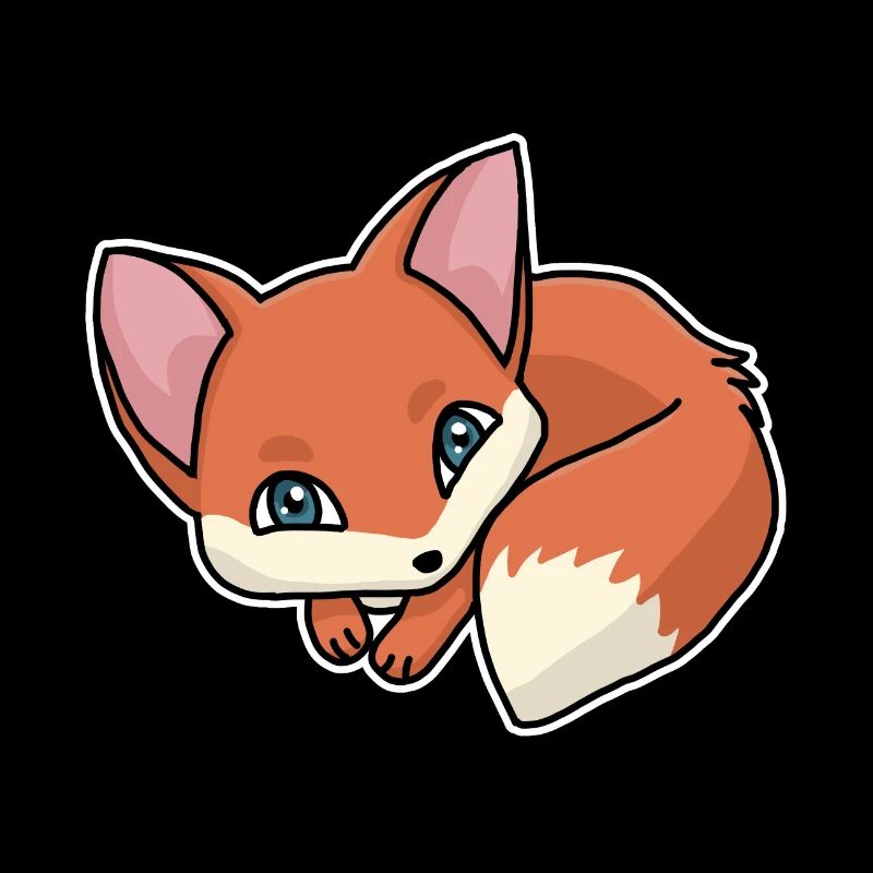 Fox, fox pup, red fox, comic, cute