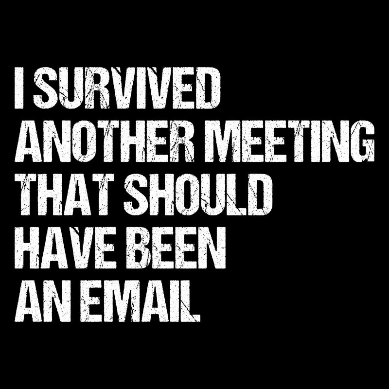 I SURVIVED ANOTHER MEETING Home Office Work