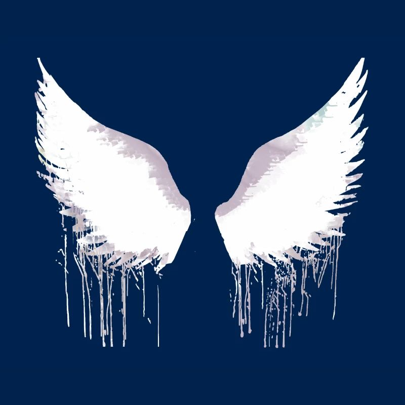 Ailes, ailes d’ange, ailes d’ange, blanc, graffiti