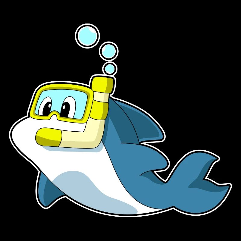 Dolphin Swimming Snorkel