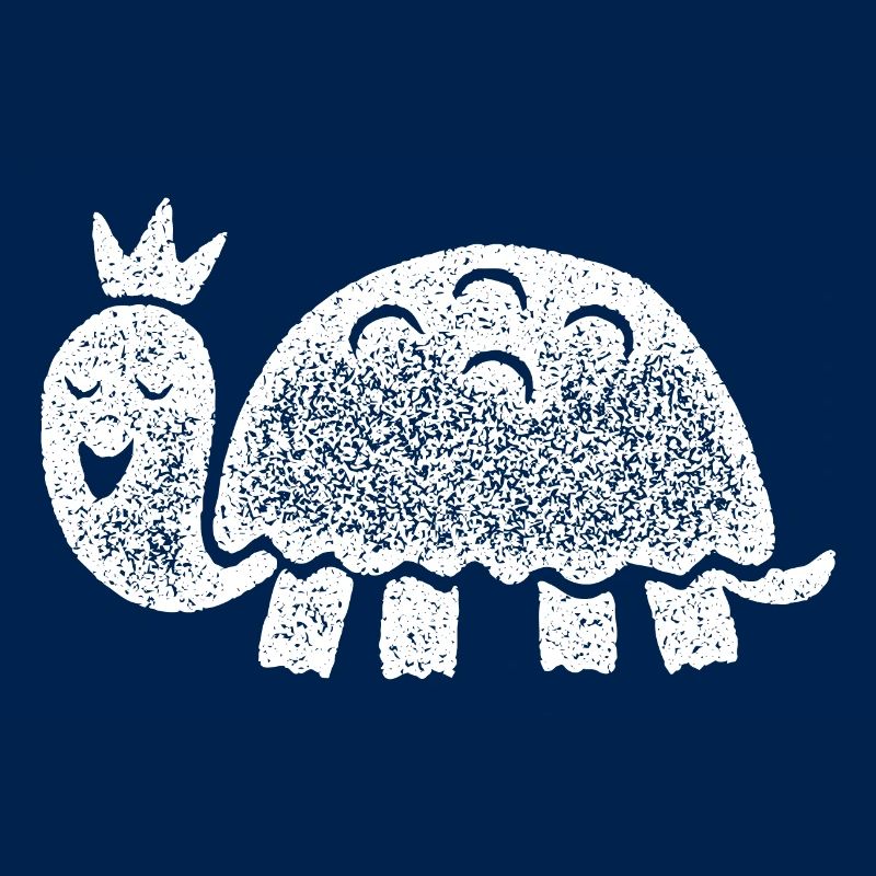 Laughing turtle with crown