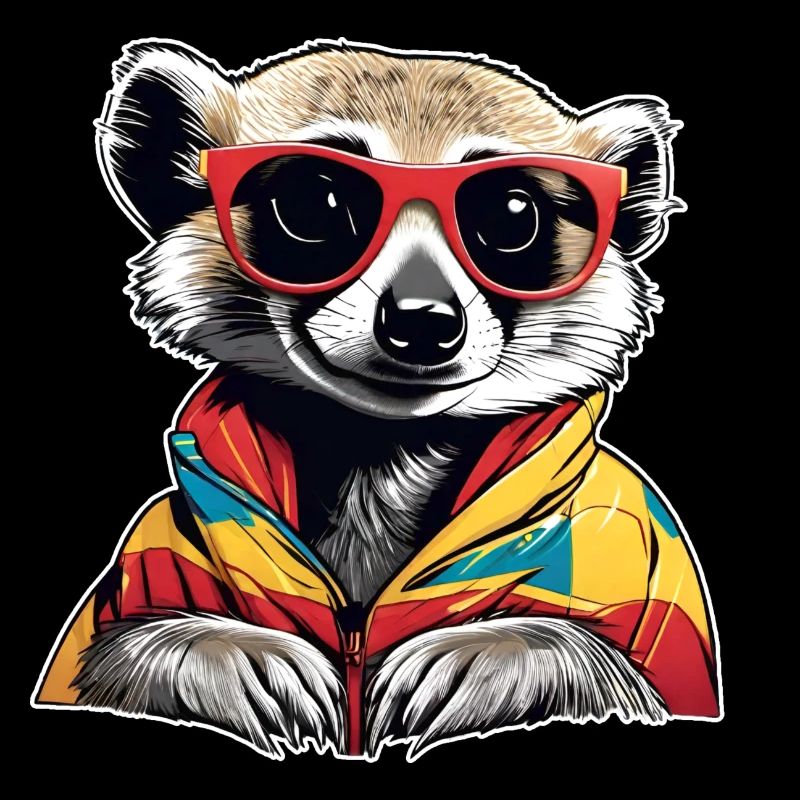 Freches Erdmännchen mit Sonnenbrille