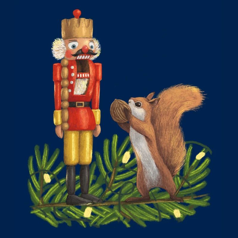 Nutcracker and squirrel