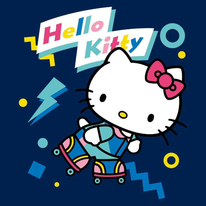 Hello Kitty 90er Stile Mit Rollschuhen