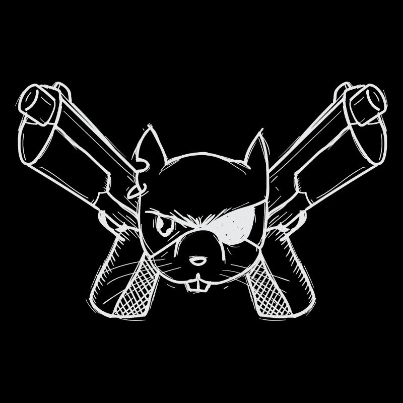 Eichhörnchen mit einer Waffe