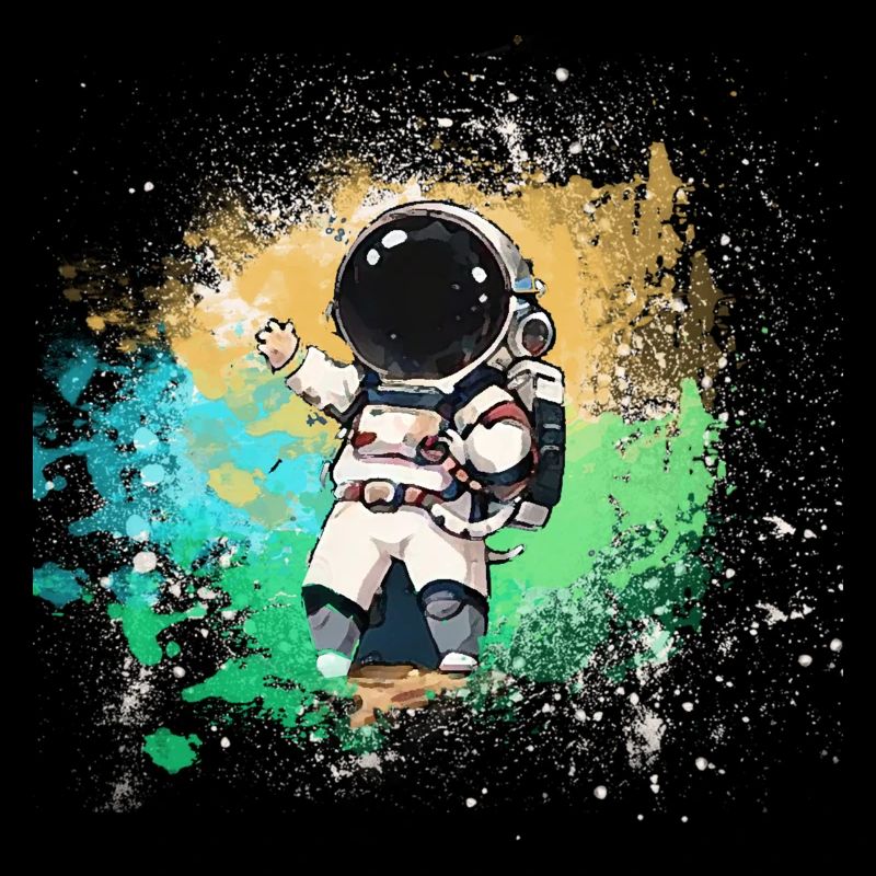 graffiti,malerei,bunt, Astronaut