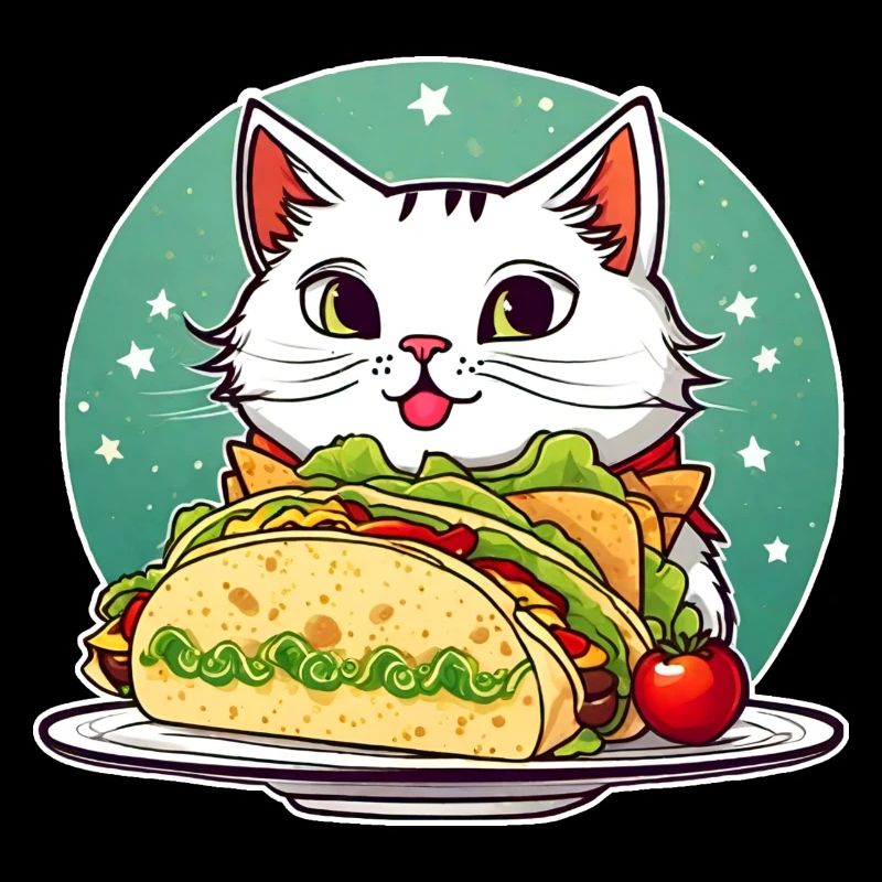 Chat mignon avec tacos