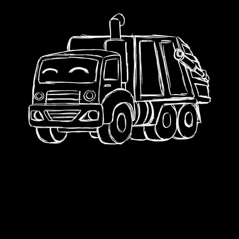 Garbage Collection Car Drawing Car Garbage Man