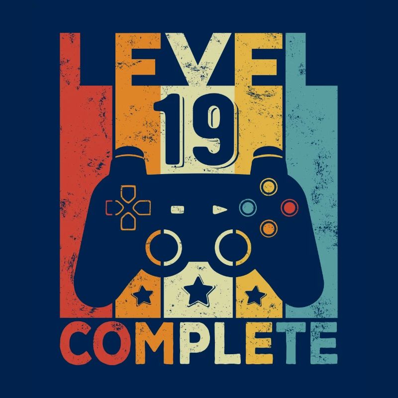Level 19 Complete 19 Geburtstag Junge Mädchen