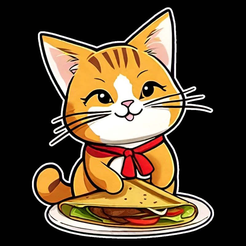 Chat mignon avec tacos