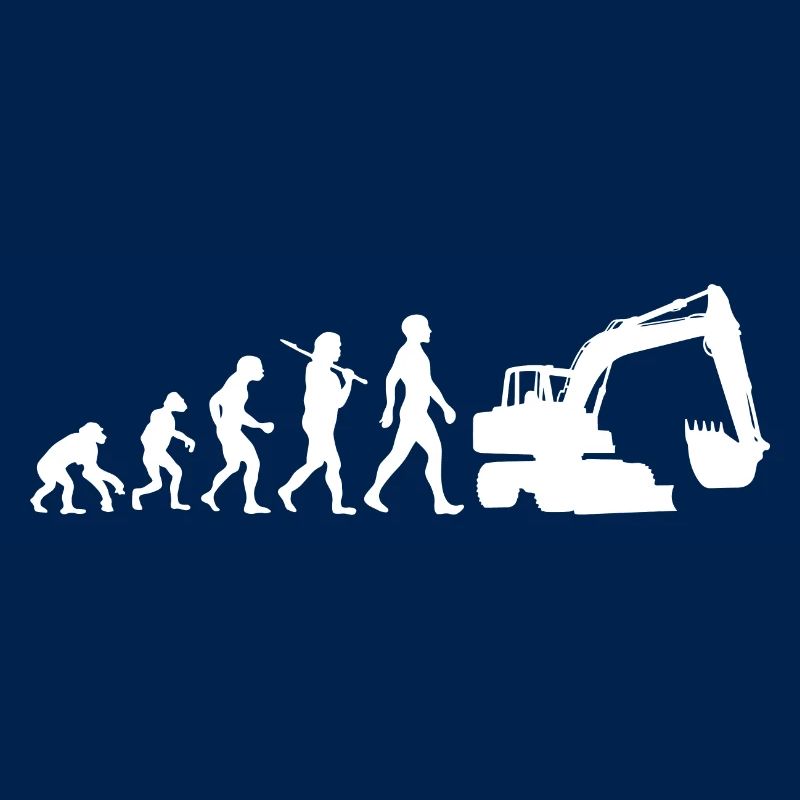 Excavator Evolution Silhouette Gift