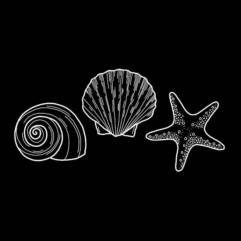 Shell, Starfish, Snail - white