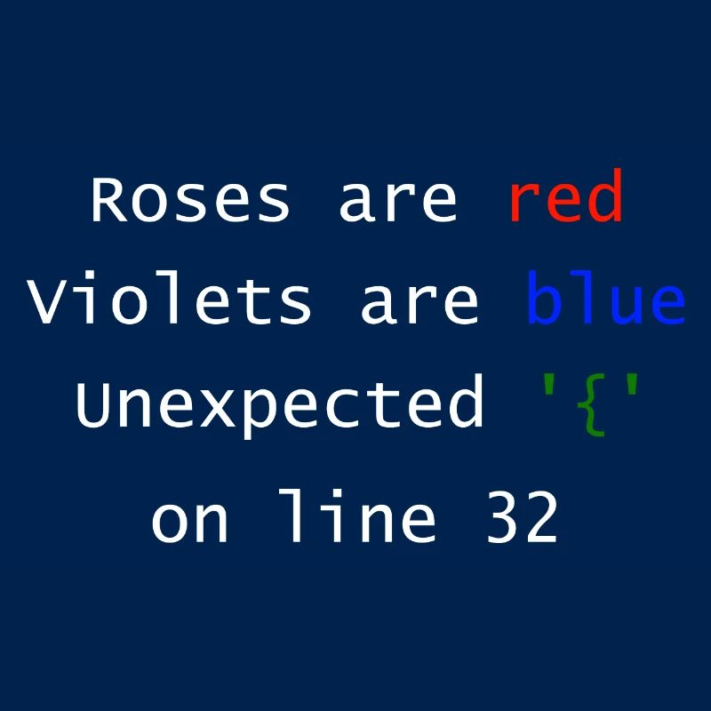 Unexpected on line | Programmierer Informatiker