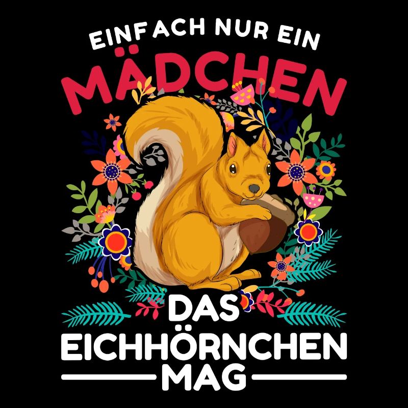 Waldbewohner Blumen Mädchen Geschenk Eichhörnchen