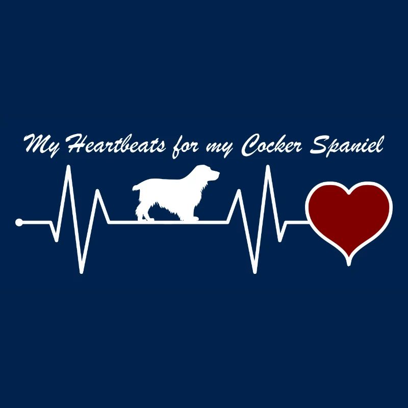 Englischer Cocker Spaniel Herzschlag mit Spruch