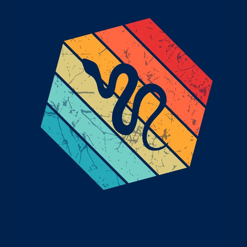 Snake Retro Reptile Python Idée cadeau