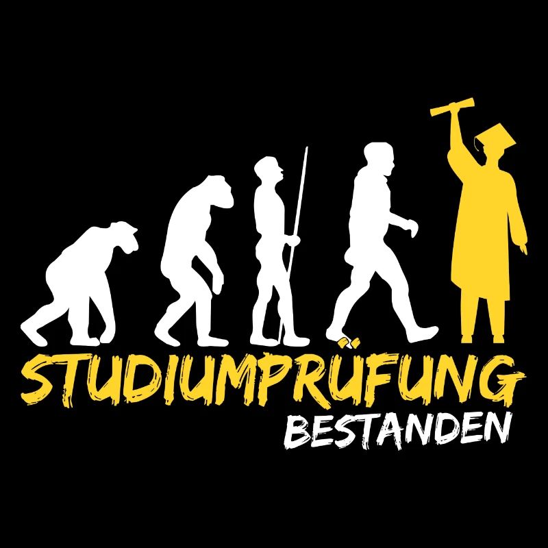 Studium Prüfung bestanden Evolution Student witzig