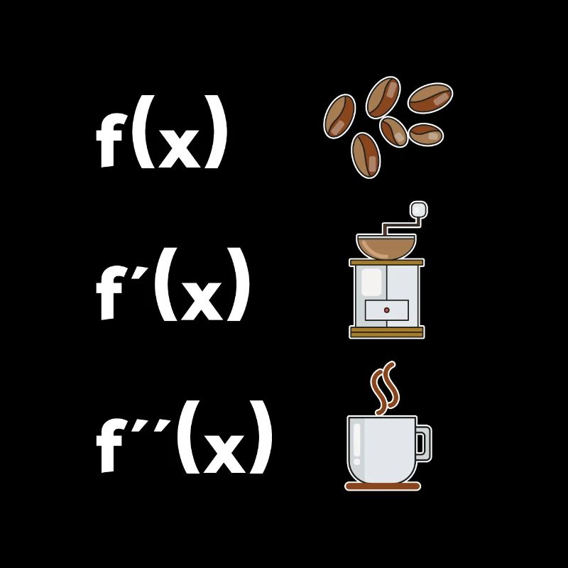 Maths enseignants dérivation de café amants