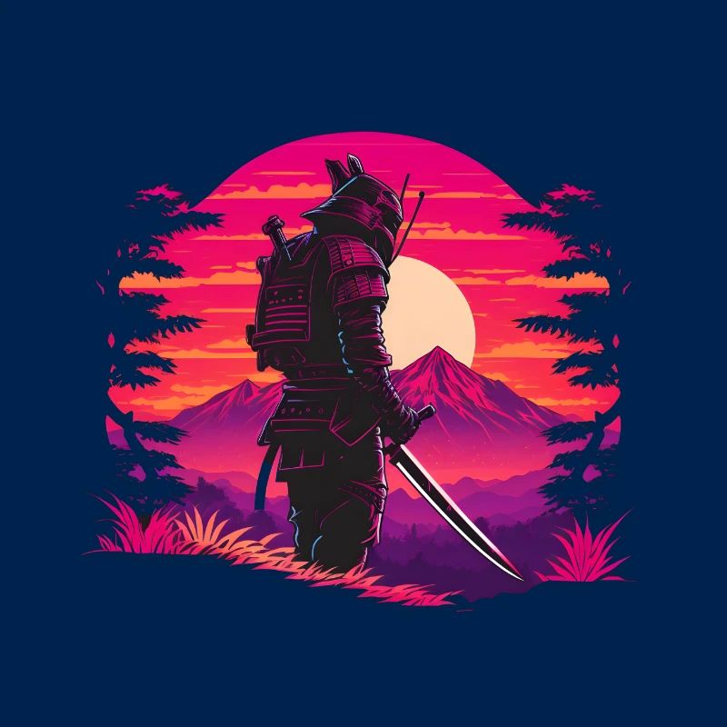 Synthwave Sci-Fi Samurai