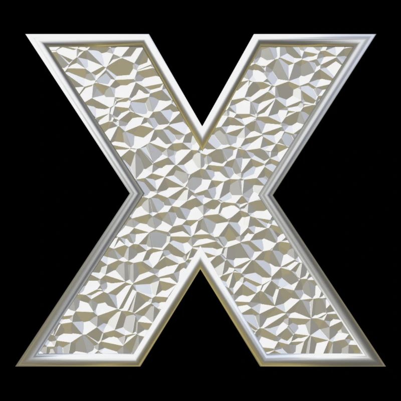 X, lettre, initiale, monogramme,