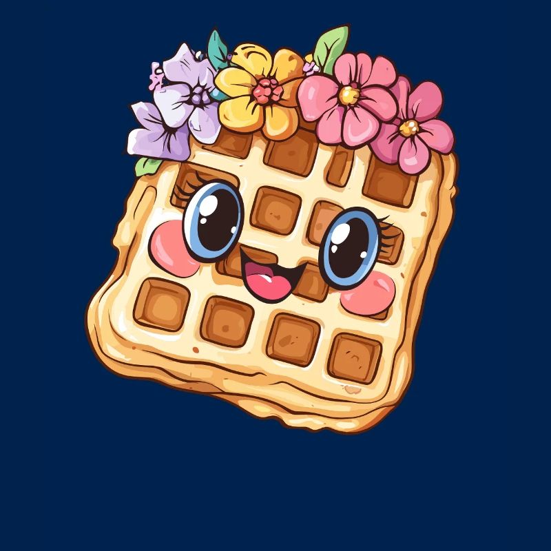 Waffel mit Blumen