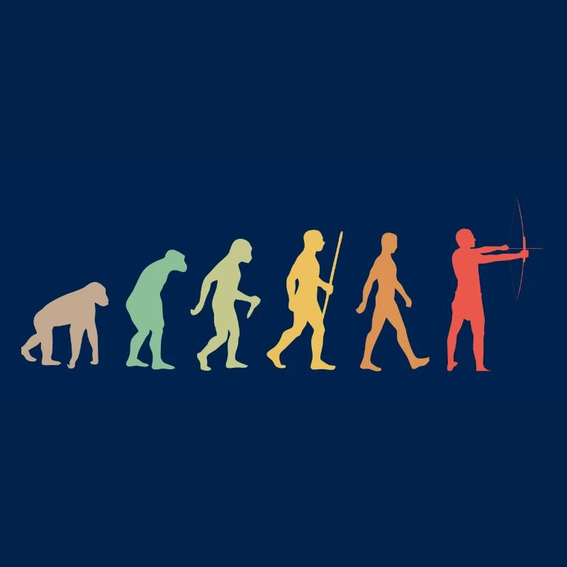 Bogenschießen Evolution Geschenk Bogenschütze