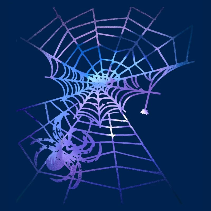 Spider, Spider Web, Purple Web, Halloween