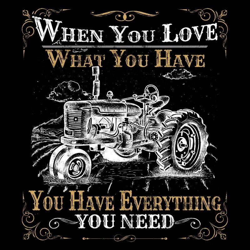 Traktor Spruch Vintage Retro Bauer Acker Geschenk